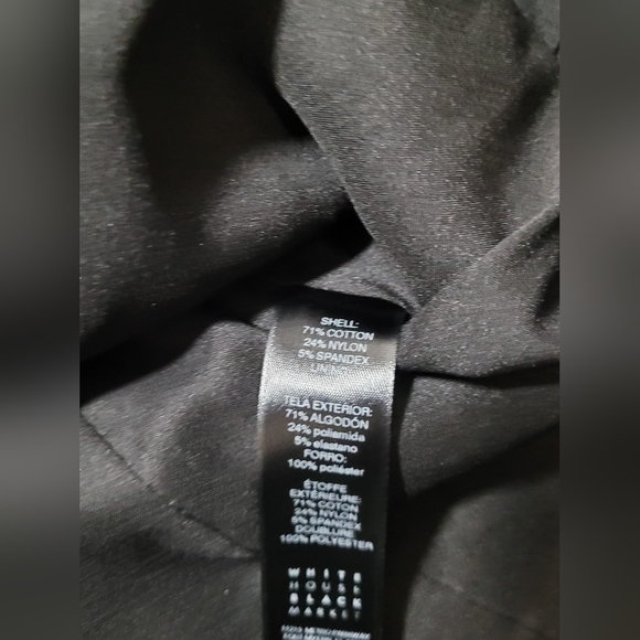 White House Black Market Womens Size 2 Blazer Jacket Career Black White Diamond - Picture 3 of 4